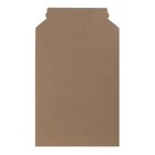 Конверт почтовый из картона 250 х 353 мм, прямой клапан, 400 г/м2, отрывная лента, крафт (комплект 5 шт) - фото 22819026