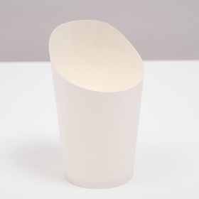 Упаковка для картофеля фри, белая, 13.2?9.1?6 см (комплект 50 шт)