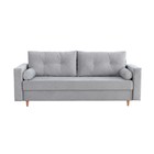 Прямой диван «Киото», механизм еврокнижка, велюр, цвет серый - Фото 1