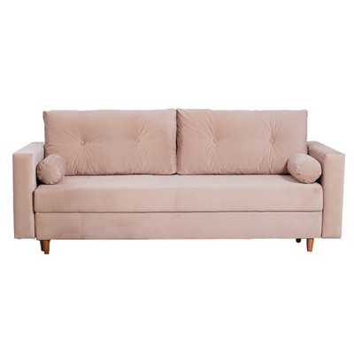 Диван прямой «Киото», механизм еврокнижка, велюр, цвет бежевый