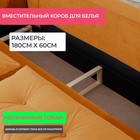 Прямой диван «Киото», механизм еврокнижка, велюр, цвет оранжевый - фото 12634539