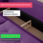 Прямой диван «Киото», механизм еврокнижка, велюр, цвет фиолетовый - Фото 6