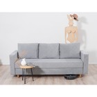 Прямой диван «Ванкувер», механизм еврокнижка, велюр, цвет серый - Фото 3