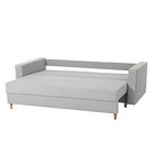 Прямой диван «Ванкувер», механизм еврокнижка, велюр, цвет серый - Фото 9