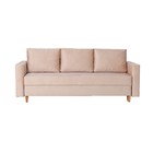 Прямой диван «Ванкувер», механизм еврокнижка, велюр, цвет бежевый - Фото 6