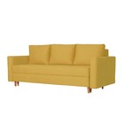 Прямой диван «Ванкувер», механизм еврокнижка, велюр, цвет горчичный - Фото 1