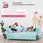 Прямой диван «Ванкувер», механизм еврокнижка, велюр, цвет бирюзовый - Фото 4