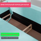 Прямой диван «Ванкувер», механизм еврокнижка, велюр, цвет бирюзовый - Фото 7