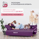 Прямой диван «Ванкувер», механизм еврокнижка, велюр, цвет фиолетовый - Фото 4