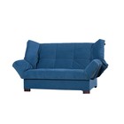 Прямой диван «Джакарта», механизм клик-кляк, велюр, цвет синий - Фото 2