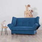 Диван прямой «Джакарта», механизм клик - кляк, велюр, цвет синий - Фото 1