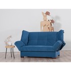Прямой диван «Джакарта», механизм клик-кляк, велюр, цвет синий - Фото 1