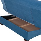 Прямой диван «Джакарта», механизм клик-кляк, велюр, цвет синий - Фото 7