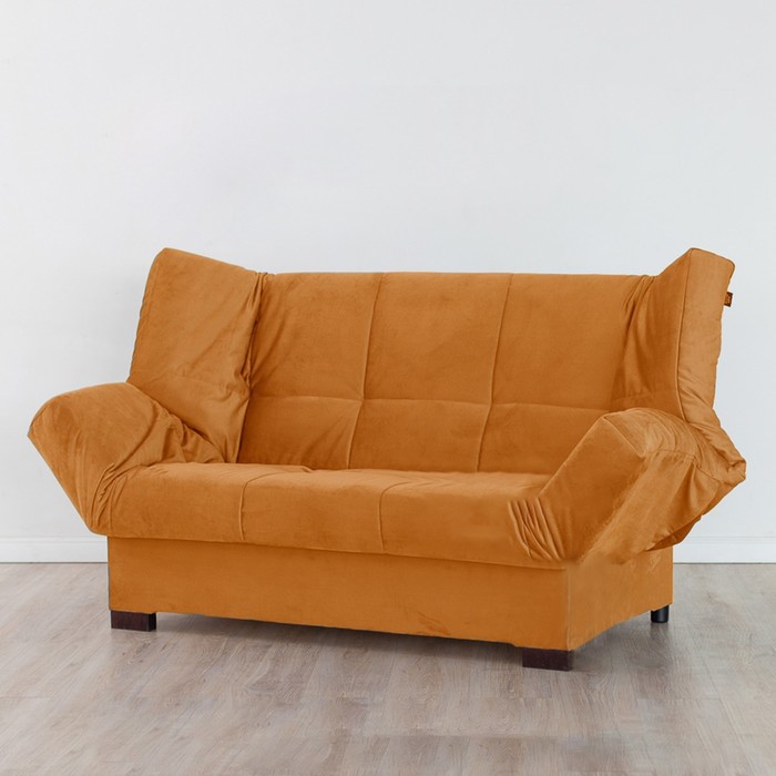 Диван прямой «Джакарта», механизм клик - кляк, велюр, цвет оранжевый - Фото 1