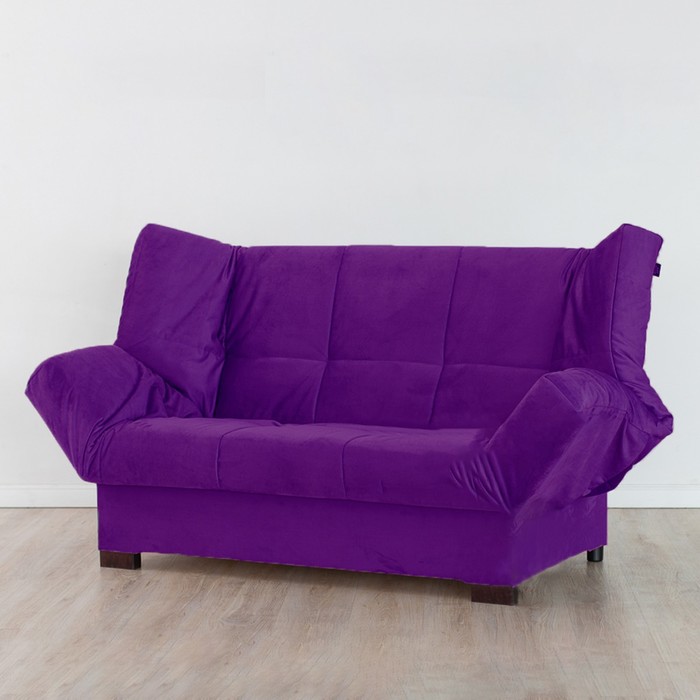 Диван прямой «Джакарта», механизм клик - кляк, велюр, цвет фиолетовый - Фото 1