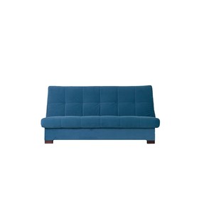 Прямой диван «Осло», механизм книжка, велюр, цвет синий