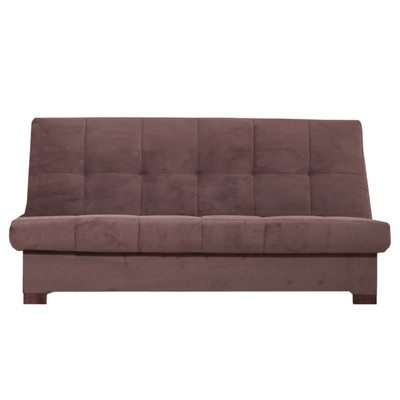 Диван прямой «Осло», механизм книжка, велюр, цвет коричневый