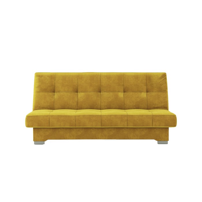 Прямой диван «Осло», механизм книжка, велюр, цвет горчичный - Фото 1