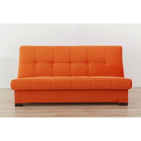 Прямой диван «Осло», механизм книжка, велюр, цвет оранжевый