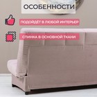 Прямой диван «Осло», механизм книжка, велюр, цвет пыльная роза - Фото 4