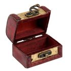 Шкатулка сундучок дерево "Золотые цветы" 7,5х5х5,5 см - Фото 2