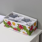 Органайзер для хранения белья Доляна «Божьи коровки», 8 ячеек, 28×14×10 см, зелёный - Фото 7