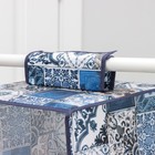 Кофр подвесной Доляна «Мозаика», 4 отделения, 30×30×80 см, цвет синий - Фото 4