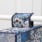 Кофр подвесной Доляна «Мозаика», 5 отделений, 30×15×70 см, цвет синий - Фото 4