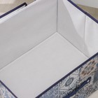 Короб стеллажный для хранения с крышкой Доляна «Мозаика», 40×30×25 см, цвет синий - Фото 4
