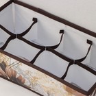 Органайзер для хранения белья Доляна «Астра», 8 ячеек, 28×14×10 см, цвет коричневый - Фото 2