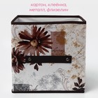 Короб стеллажный для хранения Доляна «Астра», 25×25×25 см, цвет коричневый - Фото 2