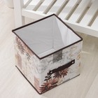 Короб стеллажный для хранения Доляна «Астра», 25×25×25 см, цвет коричневый - Фото 7
