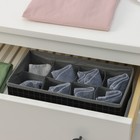 Органайзер для хранения белья Доляна «Кло», 8 ячеек, 28×14×10 см, чёрный - Фото 4