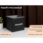 Короб стеллажный для хранения Доляна «Кло», 25×25×25 см, цвет чёрный - фото 285339423