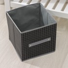 Короб стеллажный для хранения Доляна «Кло», 25×25×25 см, цвет чёрный - Фото 4