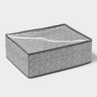 Органайзер для хранения белья Доляна «Фора», 12 ячеек, 32×24×12 см, серый - Фото 9