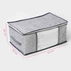 Кофр для хранения вещей Доляна «Фора», 45×30×20 см, серый - Фото 3