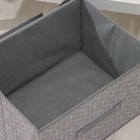 Короб стеллажный для хранения с крышкой Доляна «Фора», 40×30×25 см, цвет серый - Фото 5