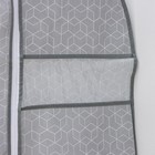 Чехол для одежды с ПВХ окном Доляна «Фора», 90×60 см, цвет серый - Фото 3
