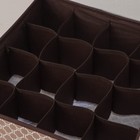 Органайзер для хранения белья Доляна «Браун», 12 ячеек, 32×24×12 см, цвет коричневый - Фото 6