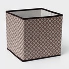 Короб стеллажный для хранения Доляна «Браун», 25×25×25 см, коричневый - Фото 5