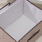 Короб стеллажный для хранения с крышкой Доляна «Браун», 40×30×25 см, коричневый - Фото 6