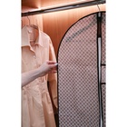 Чехол для одежды Доляна «Браун», ПВХ окно, плотный, 90×60 см, коричневый - Фото 5