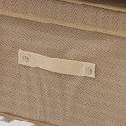 Короб стеллажный для хранения с крышкой Доляна «Гусиная лапка», 40×30×25 см, цвет бежевый - Фото 4