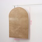 Чехол для одежды Доляна «Гусиная лапка», ПВХ окно, 60×90 см, бежевый - Фото 3