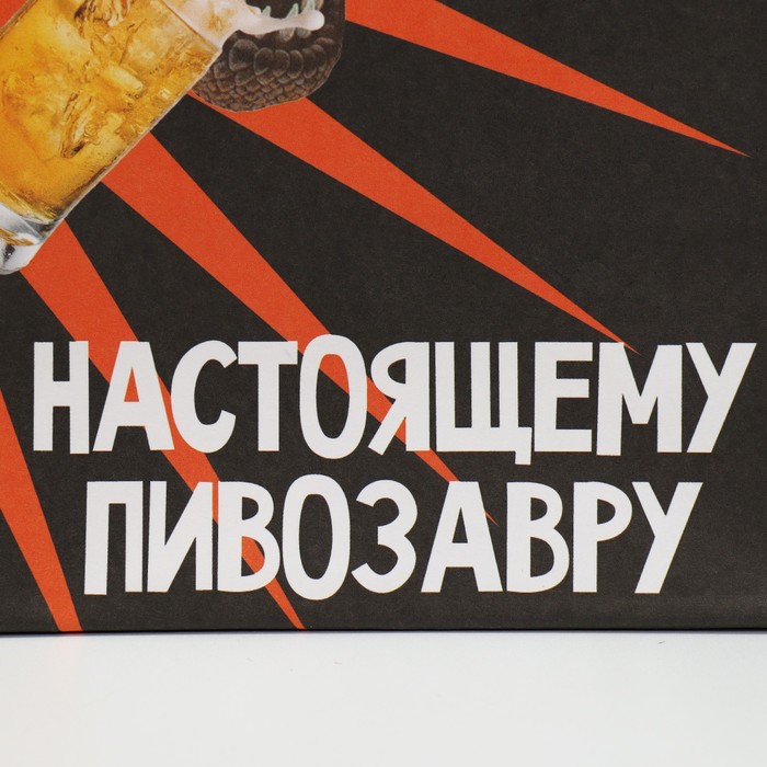 Пакет подарочный «Пивозавр», 22 х 22 х 11 см 7980140