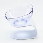 Миска прозрачная на белой подставке 13 х 13 х 13,5 см - фото 37442699