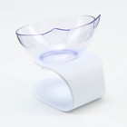 Миска прозрачная на белой подставке 13 х 13 х 13,5 см - фото 37442700