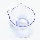 Миска прозрачная на белой подставке 13 х 13 х 13,5 см - фото 37442701