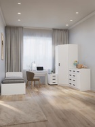Шкаф угловой для одежды «Клик Мебель», 900×900×2100 мм, цвет белый - Фото 6